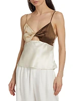 Edith Colorblocked Silk Cami