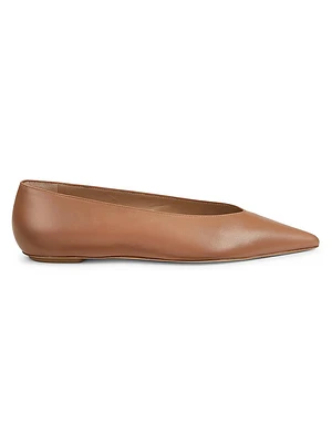 Lina Lacquered Leather Pointed Flats