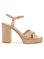 Dayna 100MM Leather Platform Sandals