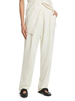 Emery Wool-Blend Pleated Pants