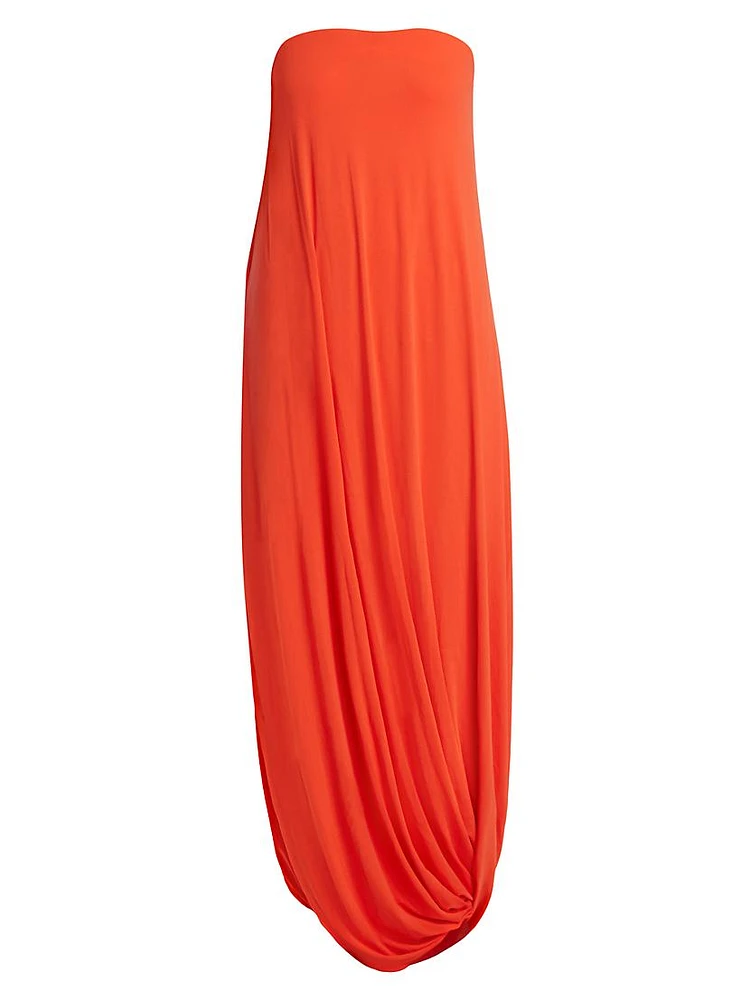 Eula Twist Strapless Maxi-Dress