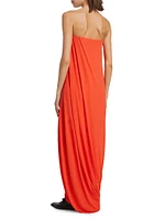 Eula Twist Strapless Maxi-Dress