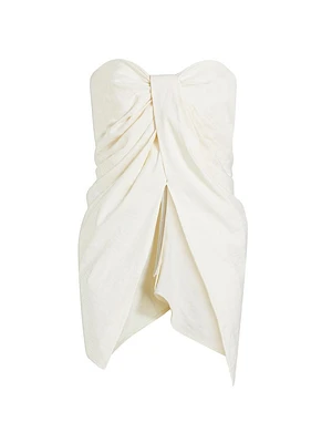 Tuiren Draped Strapless Top