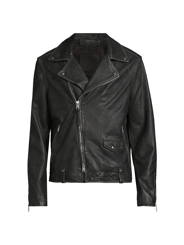 Rosser Leather Biker Jacket