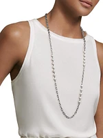 Madison Pearl Chain Necklace in Sterling Silver with Pearls