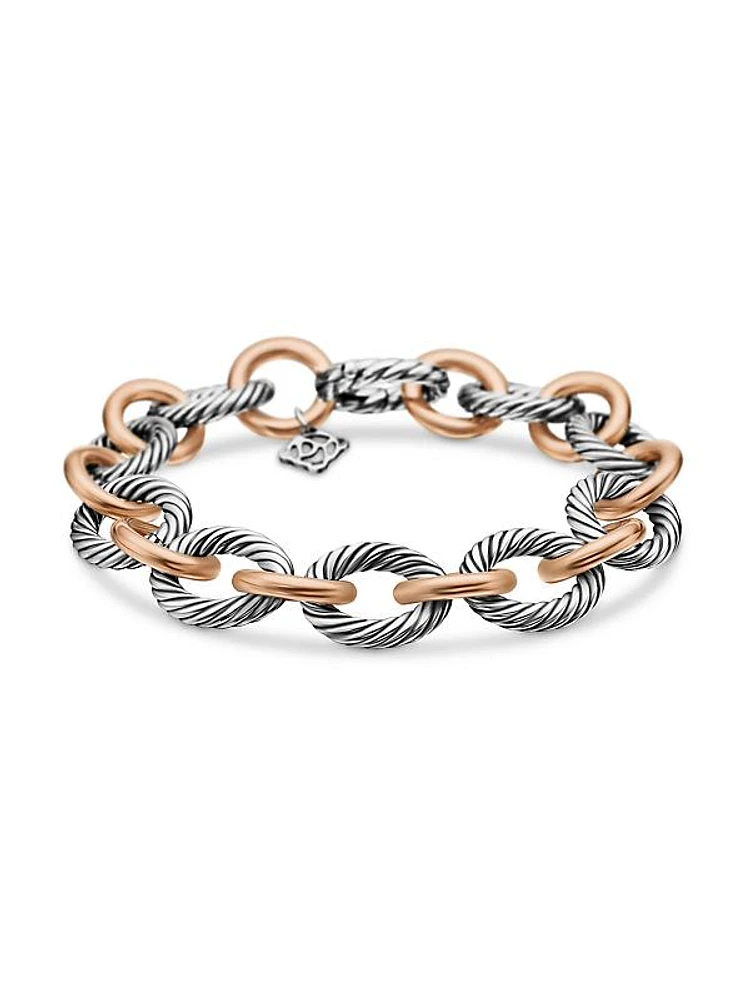 Oval Link Chain Bracelet in Sterling Silver