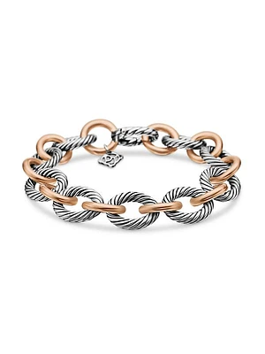 Oval Link Chain Bracelet in Sterling Silver