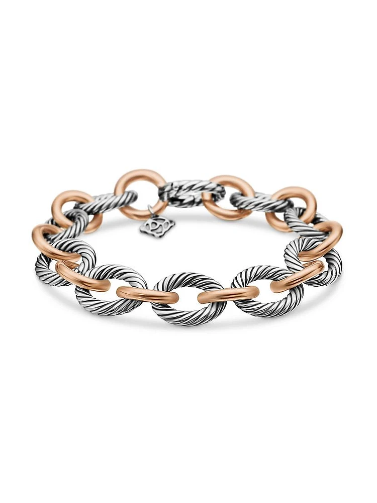 Oval Link Chain Bracelet Sterling Silver