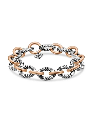 Oval Link Chain Bracelet Sterling Silver