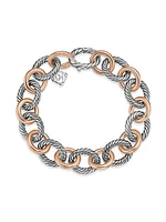 Oval Link Chain Bracelet Sterling Silver