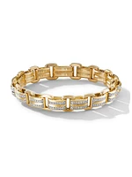 Deco Beveled Link Bracelet in 18K Yellow Gold