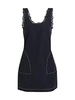 Kait Lace-Trim Tank Minidress