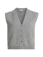 Rozzi Cashmere Button-Front Vest