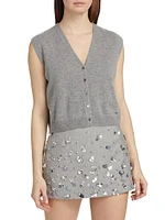 Rozzi Cashmere Button-Front Vest