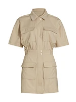 Yohana Cargo Mini Shirtdress