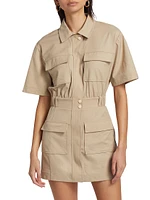 Yohana Cargo Mini Shirtdress