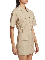 Yohana Cargo Mini Shirtdress