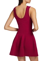 Larina Knit Fit & Flare Minidress