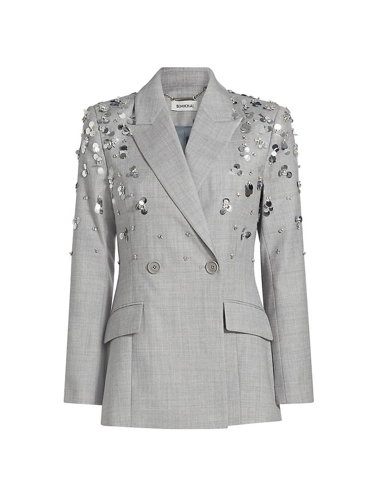 Getty Pailettes Double-Breasted Blazer