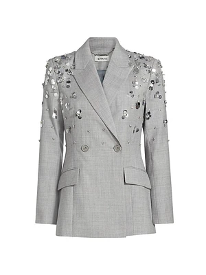 Getty Pailettes Double-Breasted Blazer