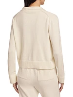 Bobbie Cotton-Cashmere Polo Sweater