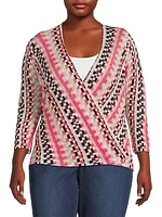 Pixel Sunset 4-Way Linen-Blend Cardigan