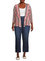 Pixel Sunset 4-Way Linen-Blend Cardigan