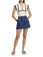 Sleeveless Silk Sailor Top