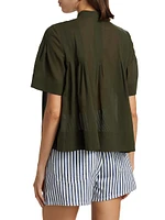 Pleated Cotton Blouse