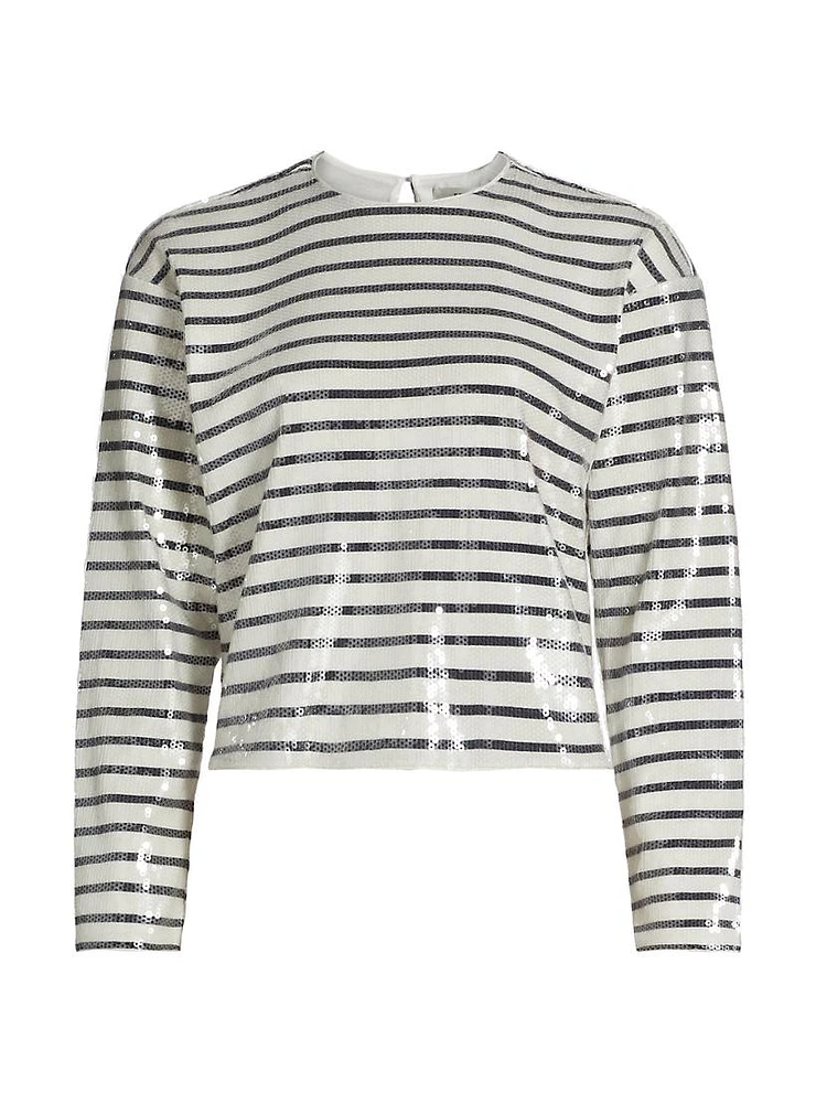 Striped Sequin Top