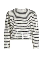 Striped Sequin Top