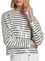 Striped Sequin Top