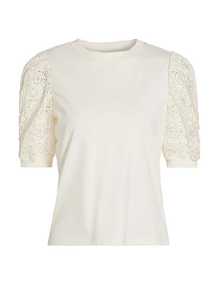 Frankie Lace-Sleeve T-Shirt