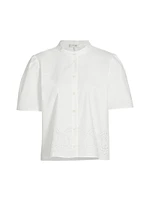 Embroidered Cotton Poplin Shirt