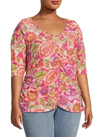 Fabiola Jersey Floral Top