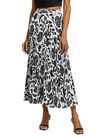 Otha Flowers Of Spain Pleated Midi-Skirt