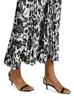 Otha Flowers Of Spain Pleated Midi-Skirt