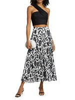 Otha Flowers Of Spain Pleated Midi-Skirt