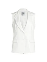 Alba One-Button Blazer Vest