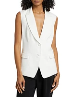 Alba One-Button Blazer Vest