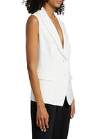 Alba One-Button Blazer Vest