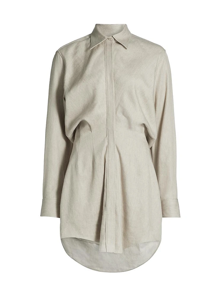 The Vera Linen-Silk Shirtdress