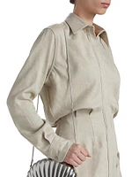 The Vera Linen-Silk Shirtdress