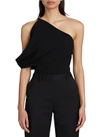 Draped One-Shoulder Top