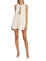 The Cory Split-Front Crêpe Minidress