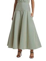 Poppy Striped Poplin Maxi Skirt