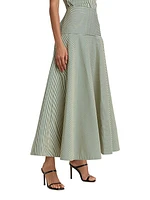 Poppy Striped Poplin Maxi Skirt