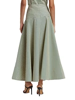 Poppy Striped Poplin Maxi Skirt