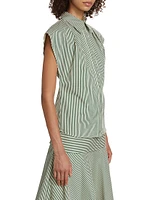 The Gabi Pleated Striped Shirt