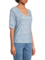 Dotty Ikat V-Neck T-Shrt